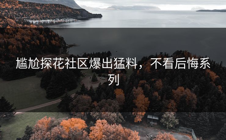 尴尬探花社区爆出猛料，不看后悔系列