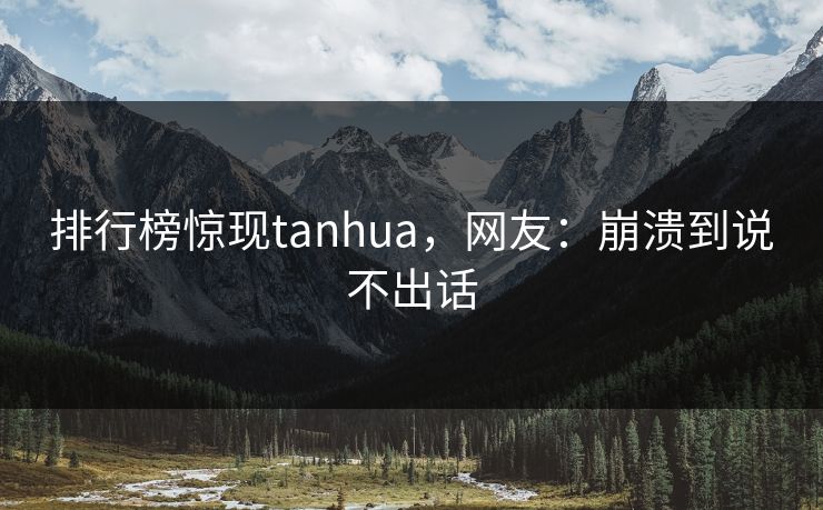 排行榜惊现tanhua，网友：崩溃到说不出话