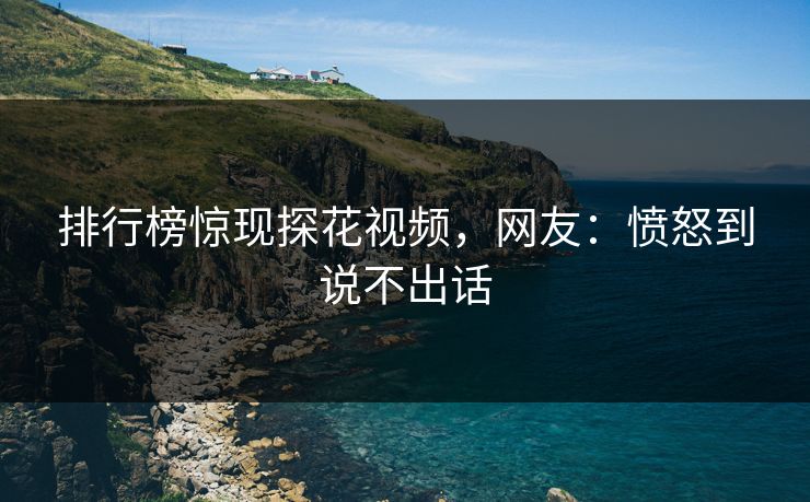 排行榜惊现探花视频，网友：愤怒到说不出话