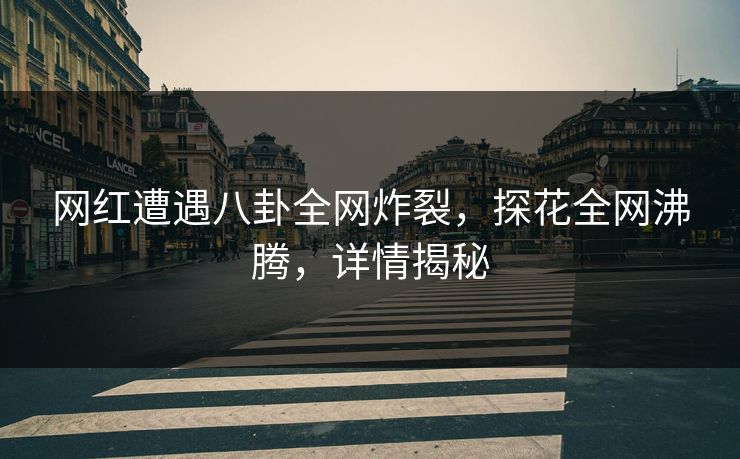 网红遭遇八卦全网炸裂，探花全网沸腾，详情揭秘