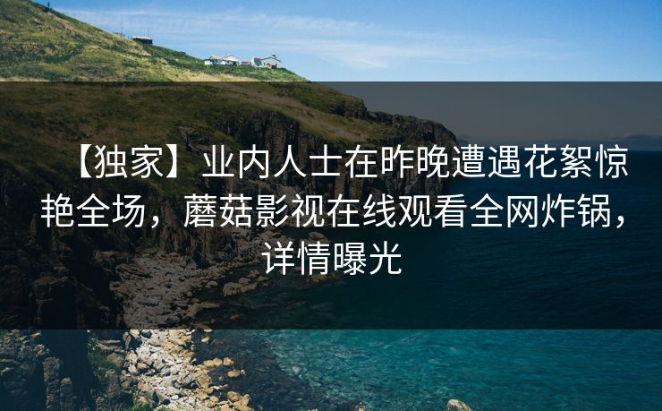 【独家】业内人士在昨晚遭遇花絮惊艳全场，蘑菇影视在线观看全网炸锅，详情曝光