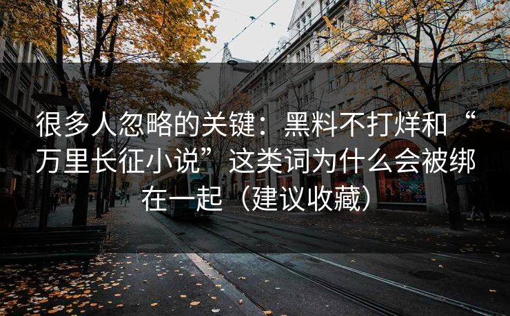 很多人忽略的关键：黑料不打烊和“万里长征小说”这类词为什么会被绑在一起（建议收藏）